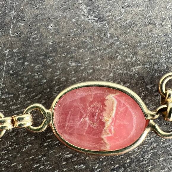 XiXi handmade multicolor stone station necklace on gold tone chain - Picture 11 of 11